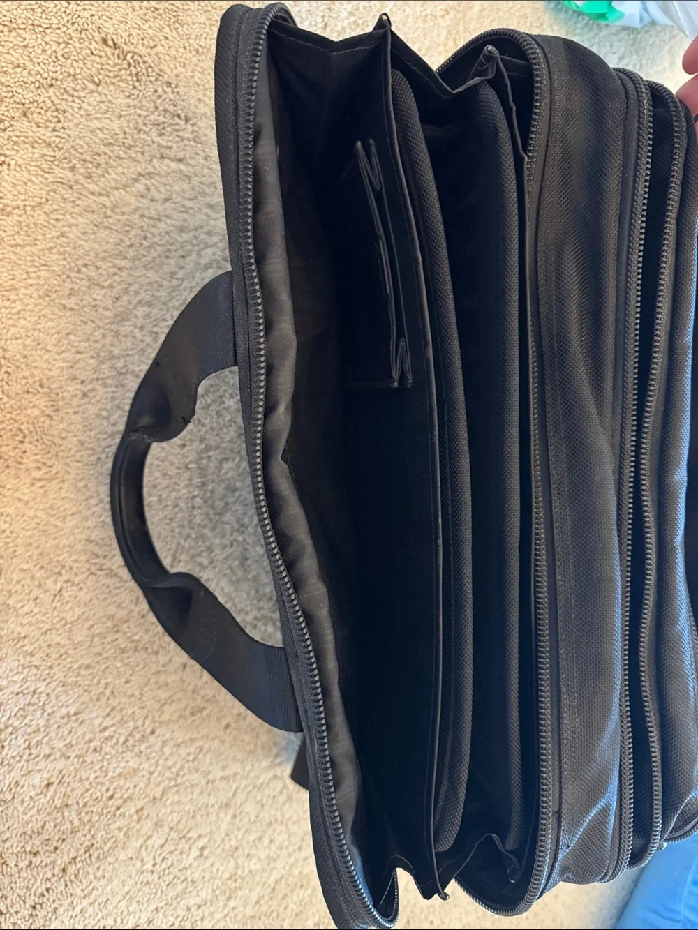 Tumi Black Laptop Briefcase with Laptop Sleeve